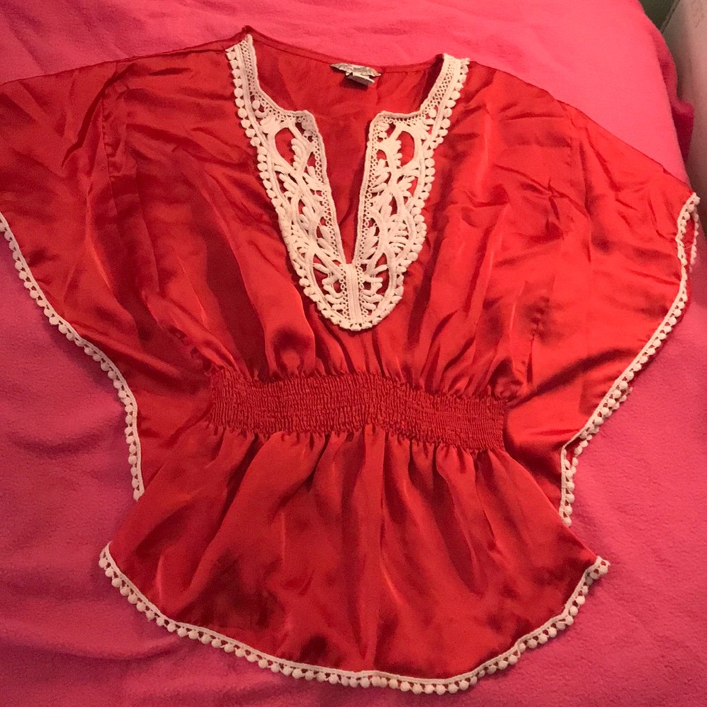 Fun&Flirt: Burnt Orange Top Size Med *minor tear*